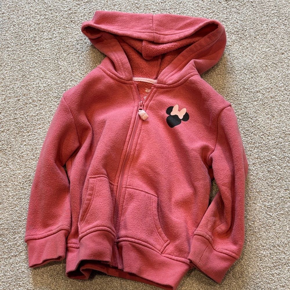 Jumping beans Disney Pink Minnie Mouse Hooded Zip Sweatshirt